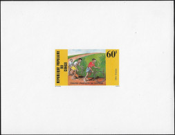 Congo Brazza 1986 Y&T 771 Sur Feuillet De Luxe. Course D'enfants Au Cerceau - Unclassified