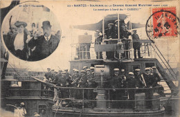 44-NANTES- SOUVENIR DE LA GRANDE SEMAINE MARITIME ( AOUT 1908 ) LA MUSIQUE A BORD DU CASSINI - Nantes