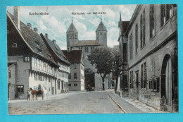 * Bad Gandersheim (Nedersaksen - Deutschland) * (Verlag Fischer & Fassbender) Marktplatz Mit Stiftskirche, Couleur, Old - Bad Gandersheim