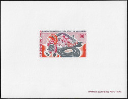 Congo Brazza 1969 Y&T PA 85 Sur Feuillet De Luxe Et FDC. Foire Internationale Du Jouet De Nuremberg. Poupée, Circuit - Poppen