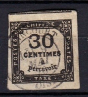 Timbre Taxe N° 6 Belle Oblitération, Bordure D'un Timbre Voisin En Haut - 1859-1959 Afgestempeld