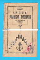KRALJEVSKA POMORSKA AKADEMIJA DUBROVNIK Vintage ID Card (1935) * Yugoslavia Kingdom Royal Navy Academy Croatia RRR - Documenti