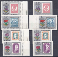 Hongrie 1971 Mi 2684-2687 A Et B013 ND NMH ** Exposition De Timbres BUDAPEST 71 - 100e Anniv Des Timbres Hongrois (A7) - Ungebraucht