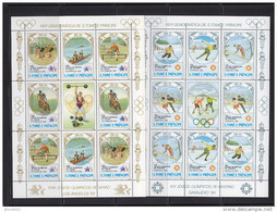 Olympics 1984 - Ice Hockey  - Cycling - SAO TOME - 2 Sheets MNH - Invierno 1984: Sarajevo