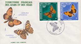 Enveloppe  FDC  1er  Jour  TERRITOIRE  FRANCAIS   Des   AFARS  Et  ISSAS     Papillons  Diurnes   1976 - Otros & Sin Clasificación