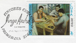 Cuba 1977 Y&T PA 261 Michel 2239 Sur FDC. Peinture, Joueurs De Dominos. José Marti - Zonder Classificatie