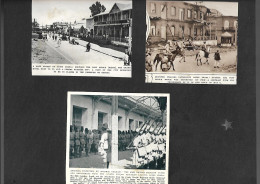 ETHIOPIA. 1936. Italiian Inversion + British India Troops Withrawal 3 Photos Monted In Album Page. Interesting Historica - Ethiopie