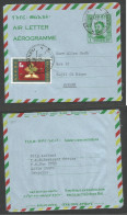 ETHIOPIA. 1973 (1 March) Addis Ababa - Sweden, Kinna. 10c Green Stat Air Lettersheet + Adtl. VF. - Ethiopie