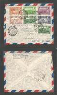 ETHIOPIA. 1955 (12 Oct) Addis Ababa - Italy, Bagnacavallo (16 Oct). Multifkd Air Envelope. - Etiopia