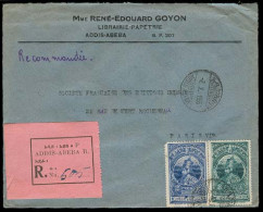 ETHIOPIA. 1935. Addis - Abeba - France. Reg Fkd Env / Pmk Label. VF. Arrival Cds. - Etiopia