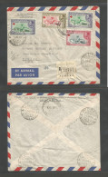 ETHIOPIA. 1959 (4 June) Asmara, Eritrea - Italy, Torino (8 June) Registered Air Multifkd Envelope. Red Cross Issue. VF. - Etiopia