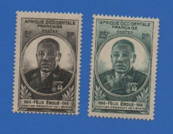 AOF 2 + 3 NEUFS ** GOUVERNEUR EBOUÉ - Unused Stamps