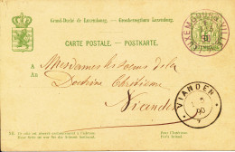 Luxembourg Carte Postale Stationery Luxembourg-Ville 1-5-1890 And Viaden 1-5-1890 Very Nice Card With LUX Postmark - Postwaardestukken