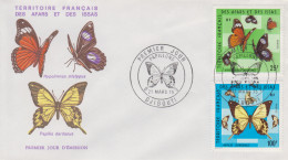 Enveloppe  FDC  1er  Jour  TERRITOIRE  FRANCAIS   Des   AFARS  Et  ISSAS     Papillons     1975 - Autres & Non Classés