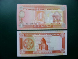 UNC Banknote From Turkmenistan 1 Manat P-1 1993, Temple - Turkménistan