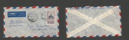 ETHIOPIA. 1950 (10 Nov) Addis Abeba - Switzerland, Zurich. Air Single 60c Fkd Env, Cds. Fine. - Etiopia