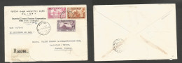 ETHIOPIA. 1953 (9 April) Dire Dawa - West Germany, Lauterbach. Registered Official Multifkd Env. Airmail. - Etiopia