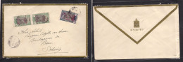 ETHIOPIA. 1930 (12 Nov) Addis Abeba - Switzerland, Bern, Emperor Gold Envelope Multifkd Mail, Reverse Shield Printed At  - Etiopia