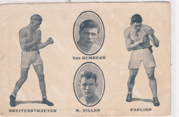 Vel D'Hiv Boxe Manitot Paolino Uzcudun Né Errezif Pais Vasco J. Humbeck Anvers Breitenstraeter Né Hecklingen Nilles - Boxing