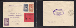 ETHIOPIA. 1931 (11 July) Addis Abeba - Switzerland, Zurich (27 July) Registered Air Multifkd Envelope. - Ethiopia