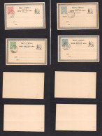 ETHIOPIA. 1899. Entotto. Four Diff Pre-cancelled. Scarce Early Mint Stationary Cards. Fine Opportunity Group. - Ethiopia