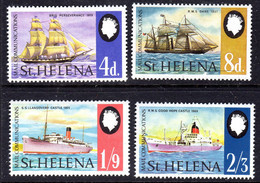 ST HELENA - 1969 MAIL COMMUNICATION SHIPS SET (4V) FINE MNH ** SG 241-244 - Isla Sta Helena