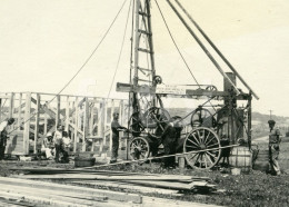 1920s AMATEUR PHOTO FOTO STEAM TRASK ARTESIAN WELL MACHINE PORTSMOUTH RHODE ISLAND RI AMERICA USA - Amérique