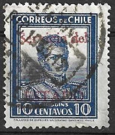 CILE - 1932 - SERVIZIO - 0'HIGGINS SOVRASTAMPATO - 10 C.  USATO (YVERT SE 38 - MICHEL OF 36.) - Chile