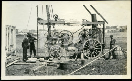 1920s AMATEUR PHOTO FOTO STEAM TRASK ARTESIAN WELL MACHINE PORTSMOUTH RHODE ISLAND RI AMERICA USA - America