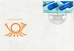 ALLEMAGNE RDA DDR FDC 1989 FOIRE DE LEIPZIG - 1981-1990