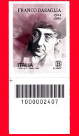 Nuovo - MNH - ITALIA - 2024 - 100 Anni Della Nascita Di Franco Basaglia, Psichiatra - B - Barre 2407 - Códigos De Barras