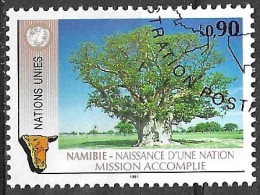 O.N.U. GINEVRA - 1991 - PER LA NAMIBIA - FR. 0,90 -  USATO (YVERT 207 - MICHEL 199) - Usati