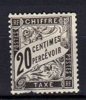 Timbre Taxe N° 17 Oblitéré 20 Centimes Noir - 1859-1959 Oblitérés