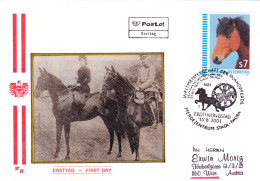 Austria / Oesterreich  2001 HORSES X4 COVERS FDC - Horses