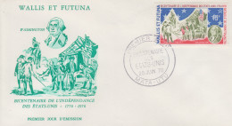 Enveloppe  FDC   1er  Jour   WALLIS  Et  FUTUNA    WASHINGTON   Bicentenaire   Indépendance  Des   U.S.A    1976 - FDC