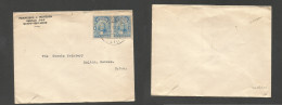 ECUADOR. C. 1920. Quito - USA, Holton, Kansas. 8M Unsealed Fkd Env At 2c Rate. - Equateur