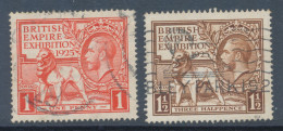 GB 1925 British Empire Exhibition Set Superb Used (SG 432/3 £ 100.-) - Oblitérés