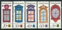 CZECHOSLOVAKIA 1977 Baroque Windows In Prague  MNH / **. Michel 2364-68 - Ungebraucht