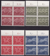 BRD 331 - 335 Viererblock Mit Oberrand Postfrisch, Olympische Sommerspiele 1960 In Rom (Nr. 2542) - Summer 1960: Rome