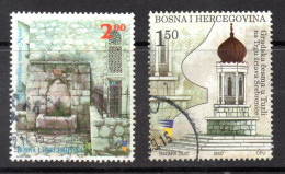 Bosnia And Herzegovina, Sarajevo 2007, Used, Michel 482, 483, Public Fountains - Bosnie-Herzegovine