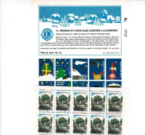 Denmark; Lions Club.  Local Christmas Seals Brønshøj & Løgstør.  2 Small Sheet - MNH (**). - Rotary, Lions Club