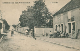 21 CHAMPAGNE SUR VINGEANNE - La Rue Du Bas ( Café CRAMMONT ) - TTB / TOP RARE - Otros & Sin Clasificación