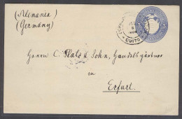 ECUADOR. 1904 (8 July). Quito - Germany (12 Aug). 3c Blue Stat Env. Fine Used. - Equateur