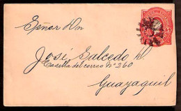 ECUADOR. 1893. 5c. Red Stat Env. Cork. To Guayaquil. VF. - Ecuador