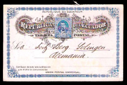 ECUADOR. 1894. Guayaquil - Germany. 3c. Stat. Card. - Ecuador