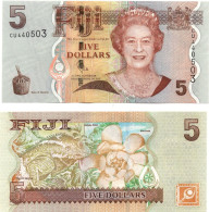 Fiji 5 Dollars 2007 QEII P-110 UNC - Fidji