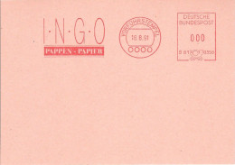 EMA ALLEMAGNE DEUTSCHLAND BUND GERMANY PAPIER PAPPEN CARTON PAPER INGO I.N.G.O SPECIMEN - Altri & Non Classificati