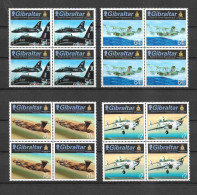 Gibraltar 2014 RAF Squadrons (3rd Series) Complete Set In MNH Blocks Of 4 (G448) - Gibraltar