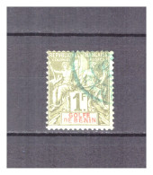 BENIN    N ° 32   .  1 F  OLIVE    OBLITERE     . SUPERBE  . - Used Stamps