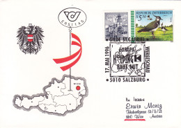 Autriche - Österreich - Austria FDC 1996 X2 BIRDS - Ooievaars